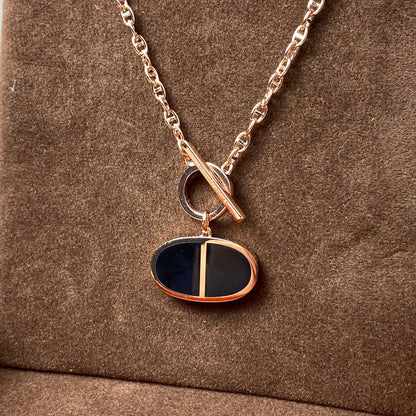 [：Polaidi Jewelry]CHAINE VERSO BLACK CERAMIC NECKLACE
