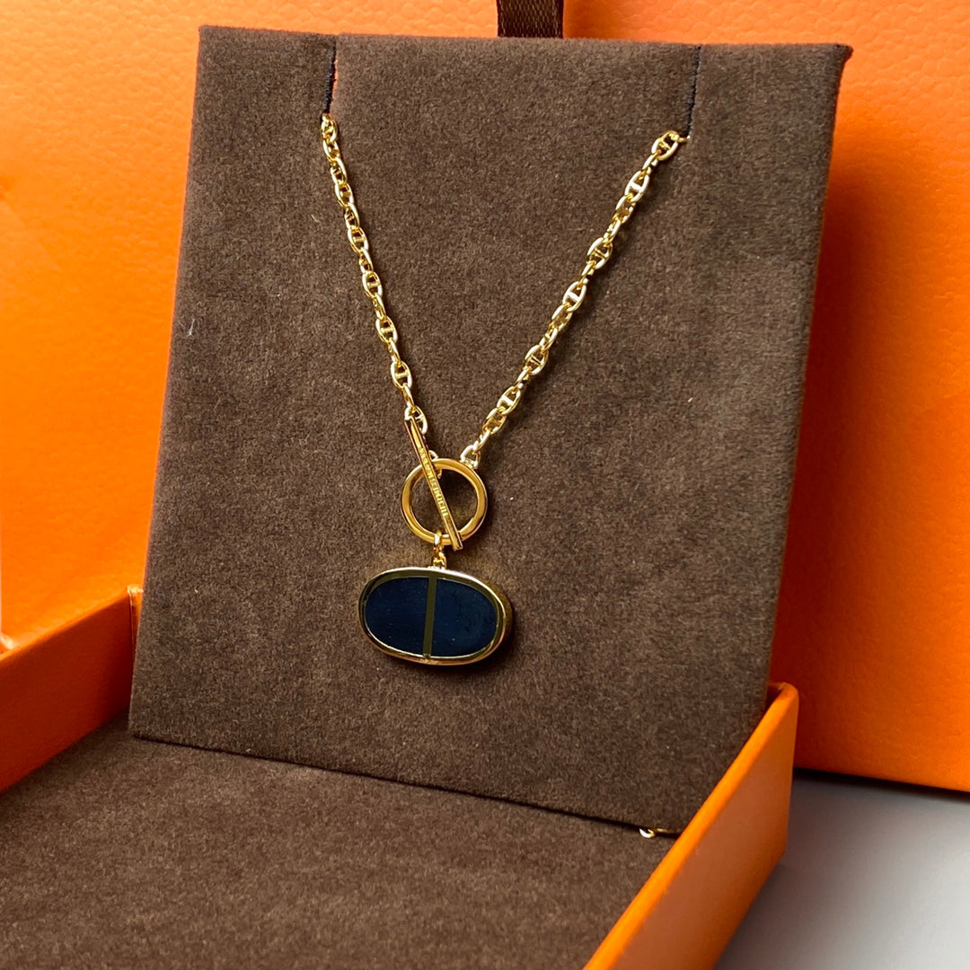 [：Polaidi Jewelry]CHAINE VERSO BLACK CERAMIC NECKLACE