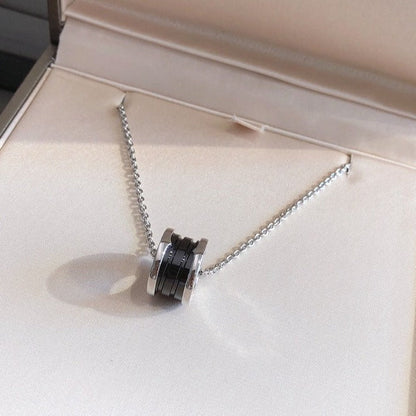 [Polaidi Jewelry]ZERO 1 BLACK CERAMIC SILVER NECKLACE