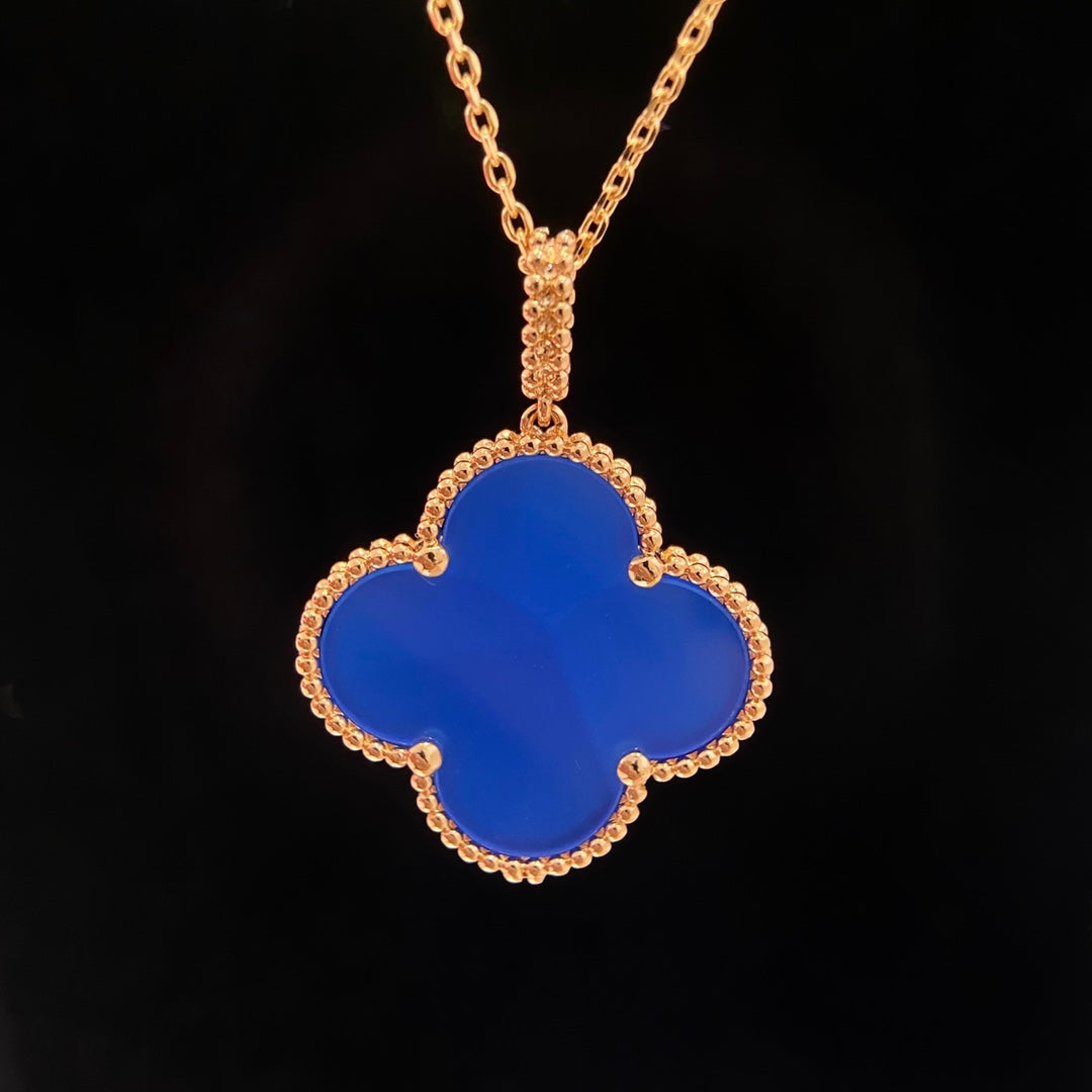 [：Polaidi Jewelry]CLOVER 25MM NECKLACE TURQUOISE ROSE GOLD