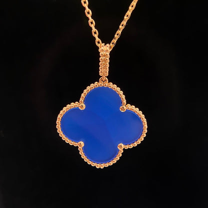 [Polaidi Jewelry]CLOVER 25MM NECKLACE TURQUOISE ROSE GOLD