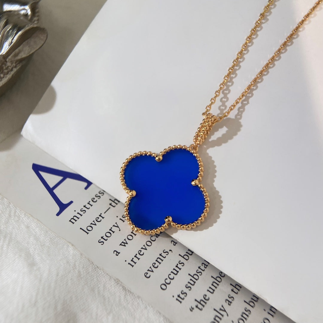 [：Polaidi Jewelry]CLOVER 25MM NECKLACE TURQUOISE ROSE GOLD