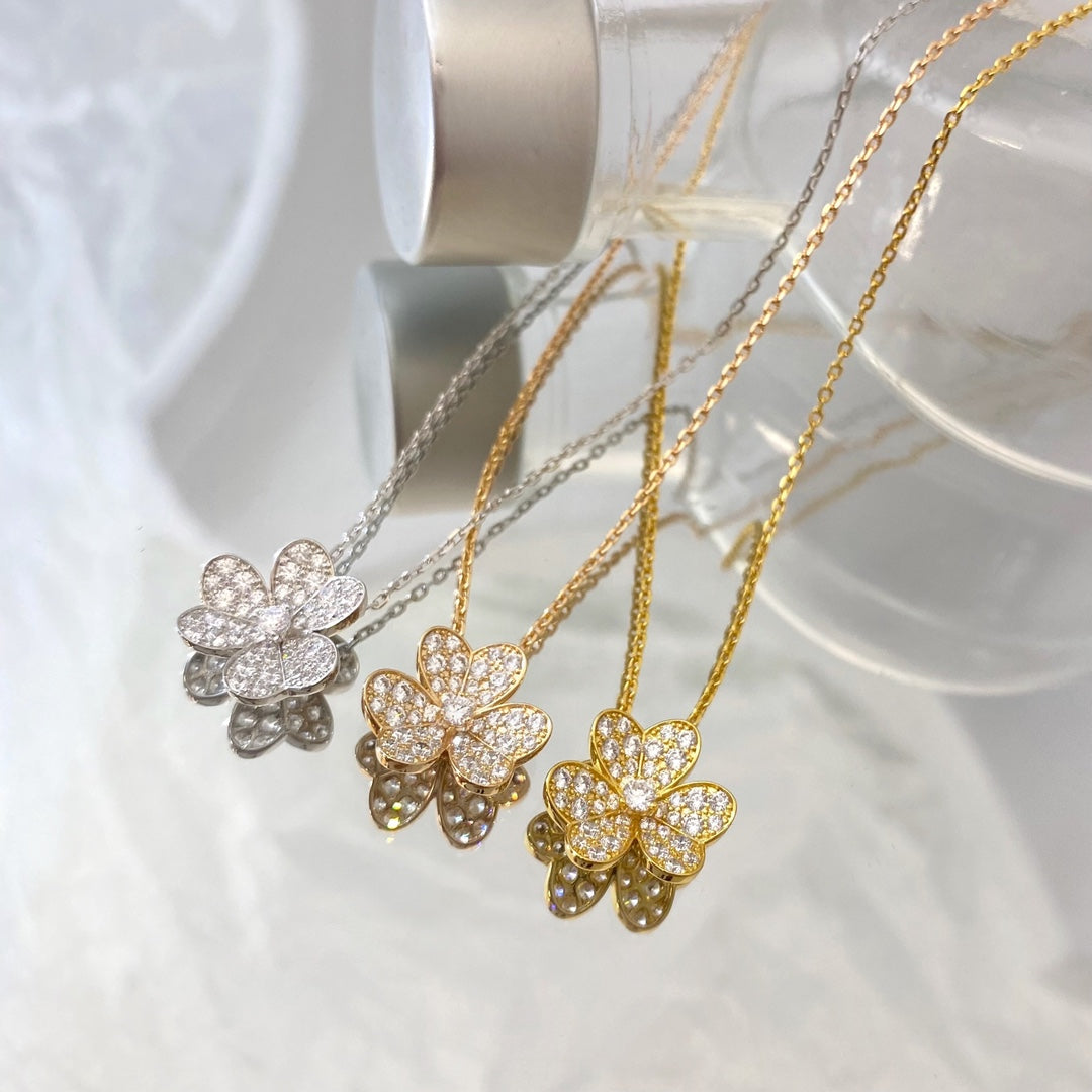 [Polaidi Jewelry]FLOWER DIAMOND NECKLACE