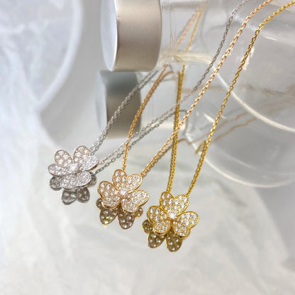 [：Polaidi Jewelry]FLOWER DIAMOND NECKLACE
