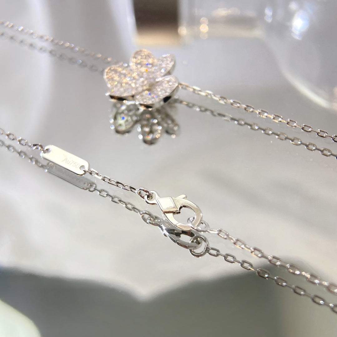 [Polaidi Jewelry]FLOWER DIAMOND NECKLACE