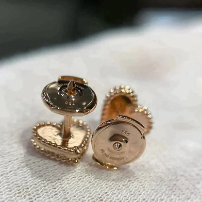 [Polaidi Jewelry]HEART CARNELIAN STUD EARRINGS
