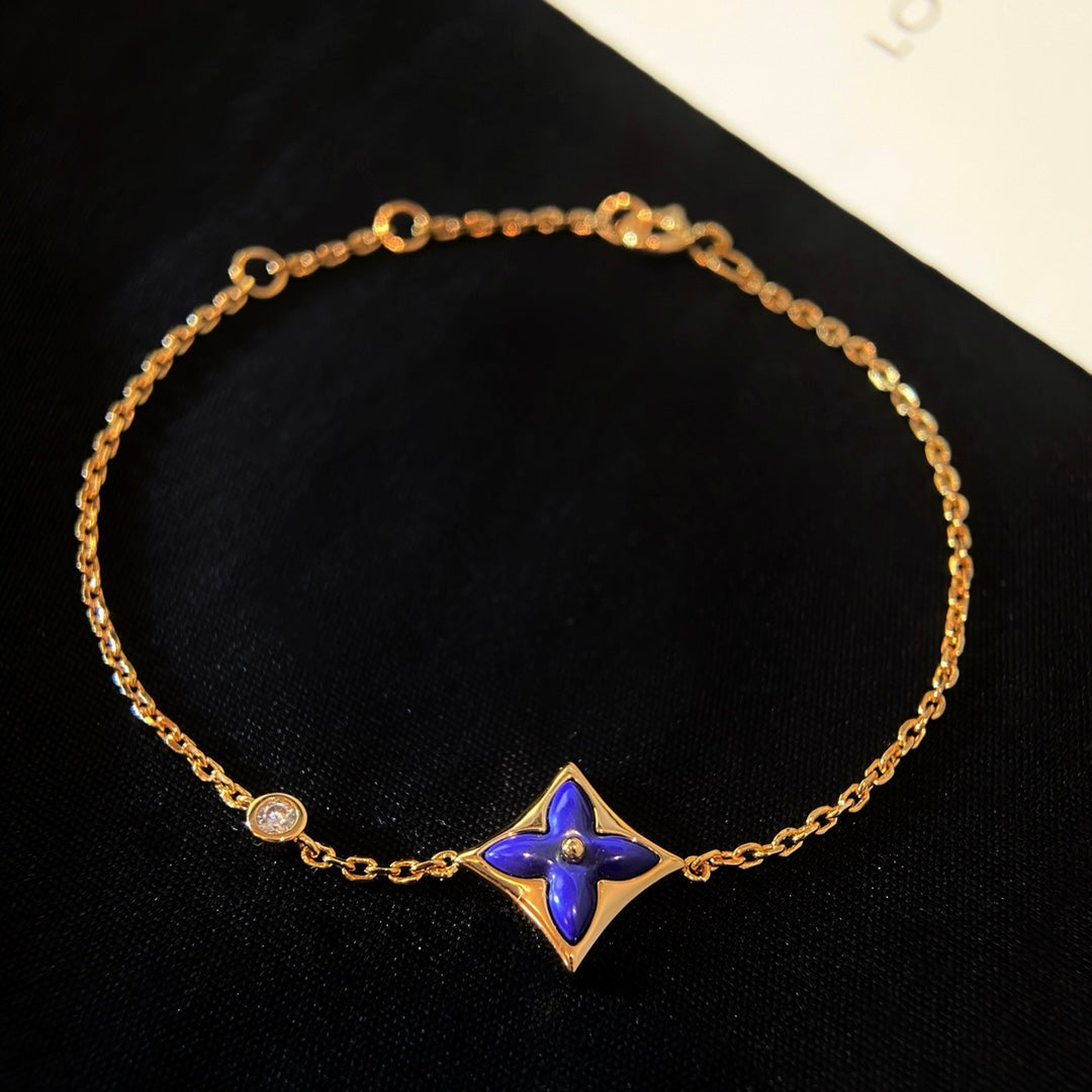 [：Polaidi Jewelry]COLOR STAR PINK GOLD DIAMOND BRACELET