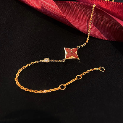 [Polaidi Jewelry]COLOR STAR CARNELIAN PINK GOLD DIAMOND BRACELET