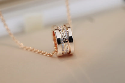 [Polaidi Jewelry]ZERO 1 PINK GOLD DIAMOND NECKLACE