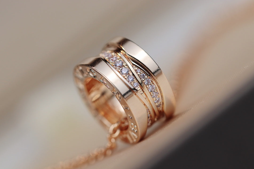 [Polaidi Jewelry]ZERO 1 PINK GOLD DIAMOND NECKLACE