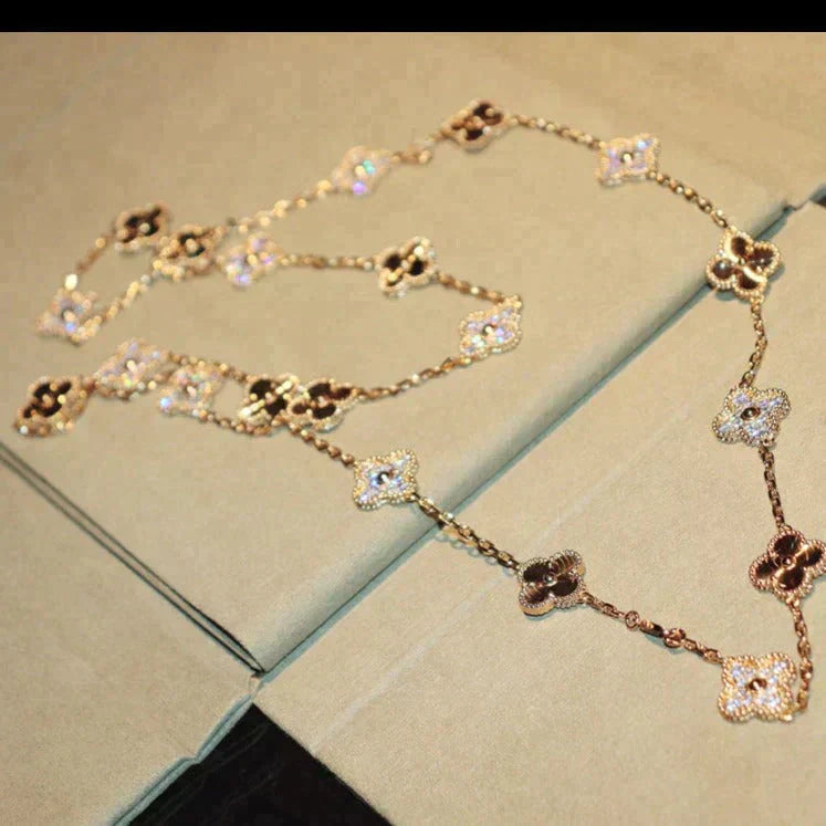[Polaidi Jewelry]CLOVER 20 MOTIFS LASER DIAMOND NECKLACE