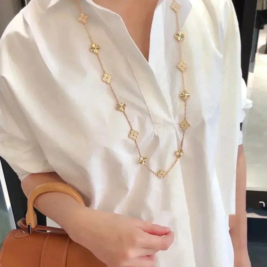 [Polaidi Jewelry]CLOVER 20 MOTIFS LASER DIAMOND NECKLACE