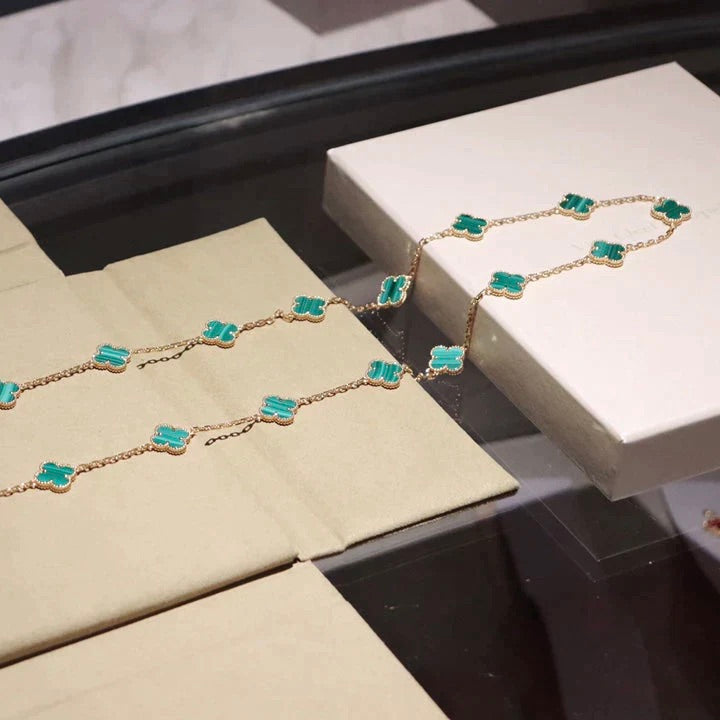 [：Polaidi Jewelry]CLOVER 20 MOTIFS MALACHITE GOLD