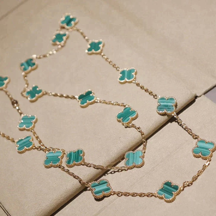 [Polaidi Jewelry]CLOVER 20 MOTIFS MALACHITE GOLD