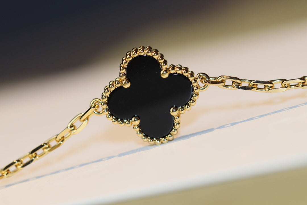 [：Polaidi Jewelry]CLOVER 20 MOTIFS ONYX ROSE GOLD