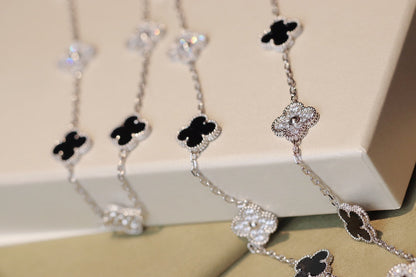 [：Polaidi Jewelry]CLOVER 20 MOTIFS ONYX DIAMOND SILVER