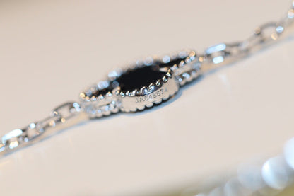 [：Polaidi Jewelry]CLOVER 20 MOTIFS ONYX DIAMOND SILVER