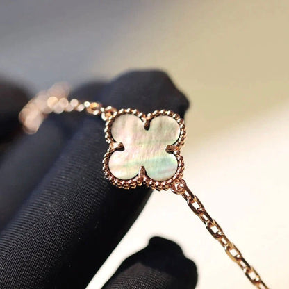 [Polaidi Jewelry]CLOVER 20 MOTIFS DARK MOP DIAMOND  NECKLACE