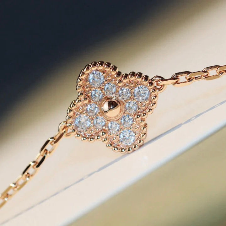 [：Polaidi Jewelry]CLOVER 20 MOTIFS LASER DIAMOND NECKLACE