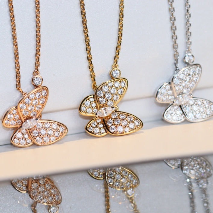[：Polaidi Jewelry]BUTTERFLY DIAMOND NECKLACE