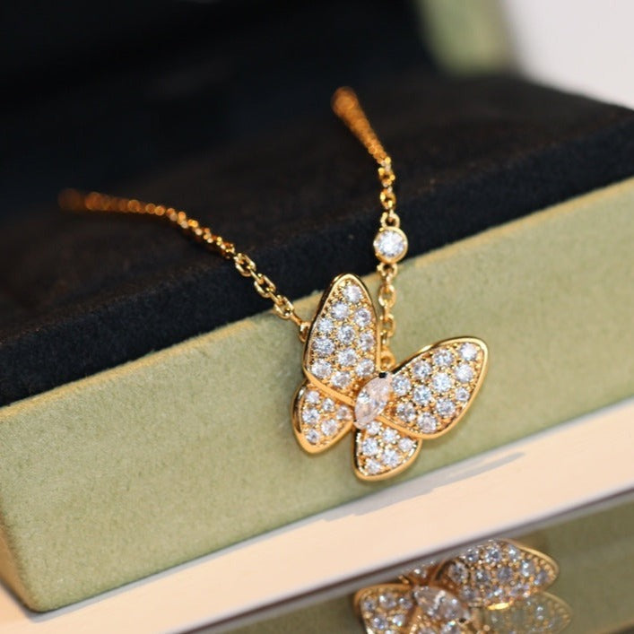 [Polaidi Jewelry]BUTTERFLY DIAMOND NECKLACE