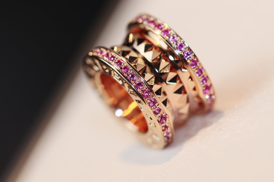 [Polaidi Jewelry]ZERO 1 ROCK PINK GOLD PINK DIAMOND NECKLACE