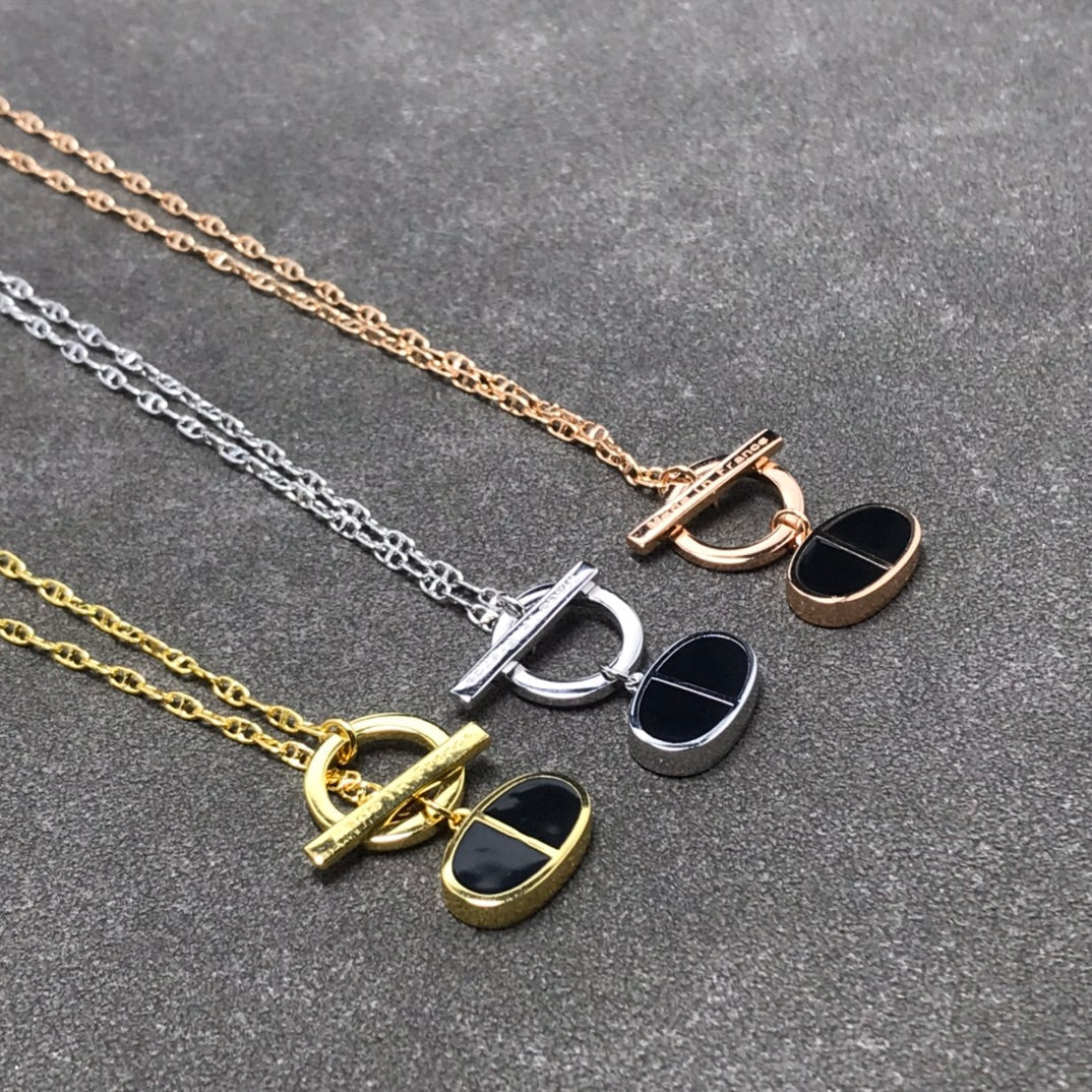 [：Polaidi Jewelry]CHAINE VERSO BLACK CERAMIC  NECKLACE