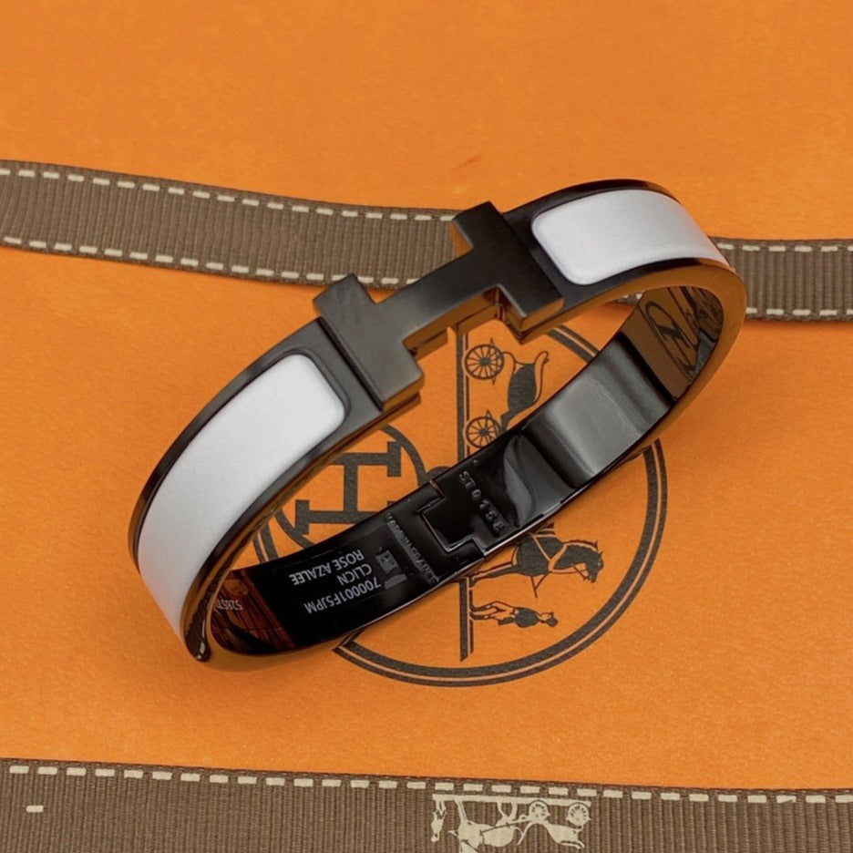 [：Polaidi Jewelry]H BRACELET 12MM BLACK WHITE CERAMIC