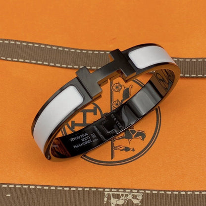 [：Polaidi Jewelry]H BRACELET 12MM BLACK WHITE CERAMIC