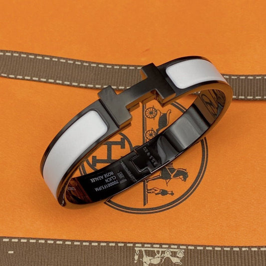 [：Polaidi Jewelry]H BRACELET 12MM BLACK WHITE CERAMIC