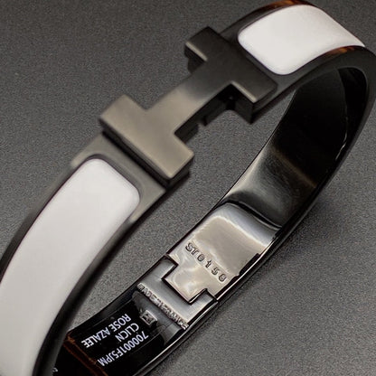 [：Polaidi Jewelry]H BRACELET 12MM BLACK WHITE CERAMIC