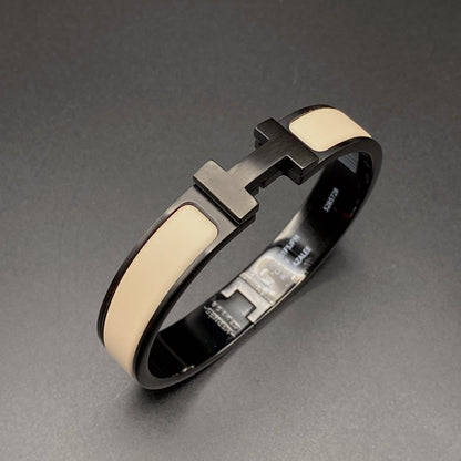 [：Polaidi Jewelry]H BRACELET 12MM BLACK BEIGE CERAMIC