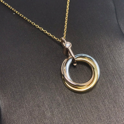 [：Polaidi Jewelry]TRINITY シルバー ゴールド ピンクゴールド ネックレス