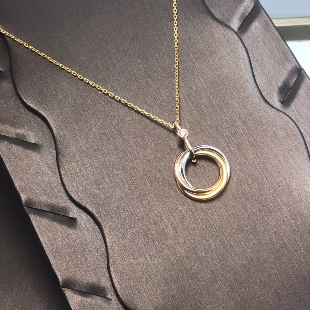 [：Polaidi Jewelry]TRINITY シルバー ゴールド ピンクゴールド ネックレス