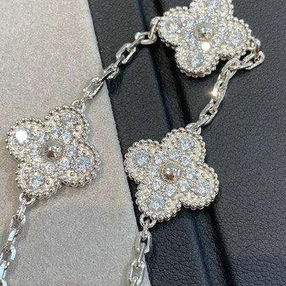 [Polaidi Jewelry] CLOVER 5 MOTIF FULL DIAMOND BRACELET COLLECTION