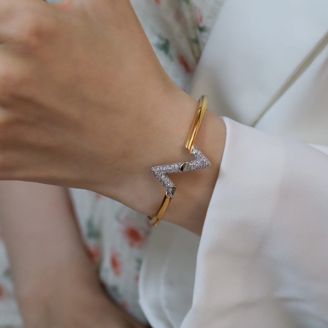 [：Polaidi Jewelry]VOLTE UPSITE DOWN GOLD DIAMOND BRACELET