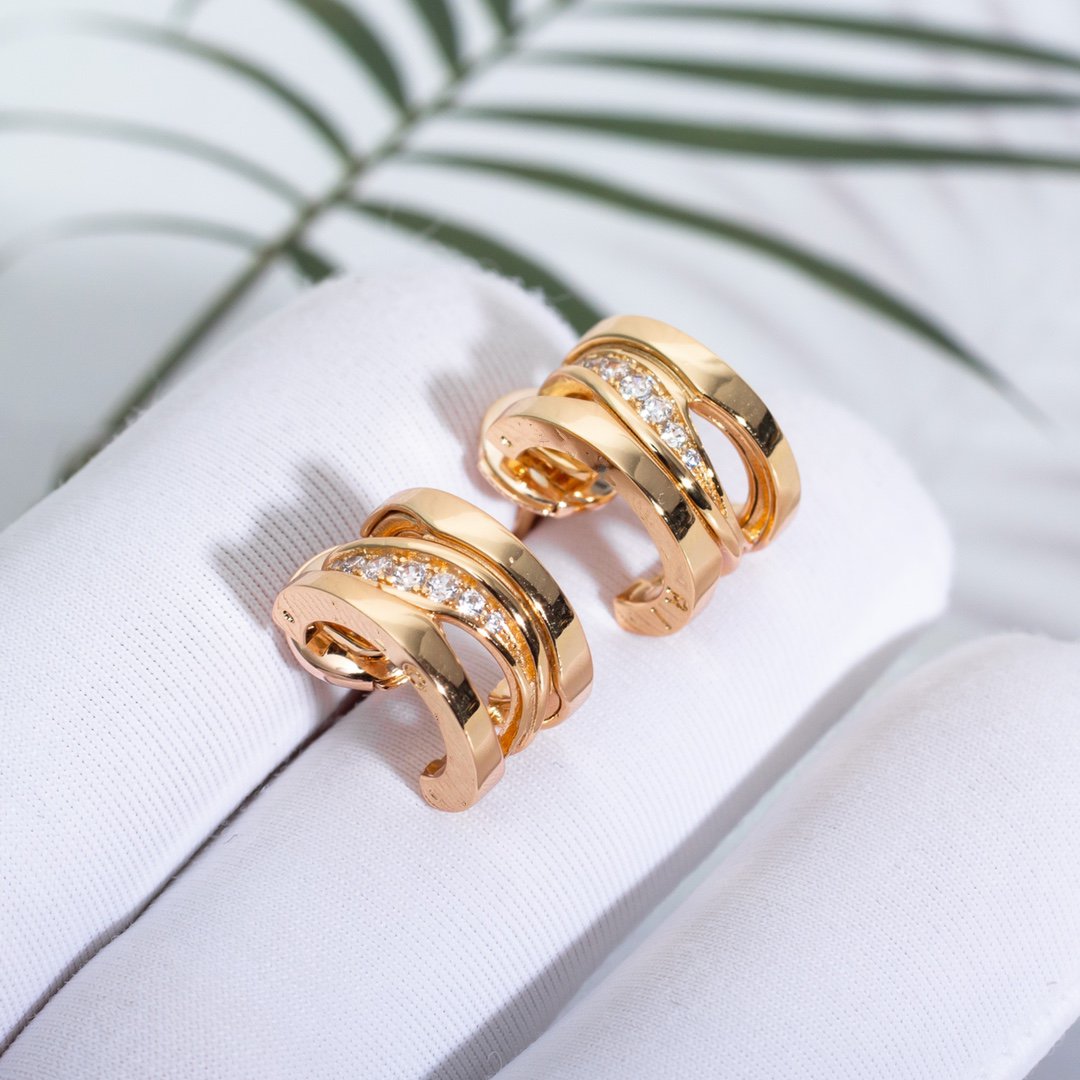 [Polaidi Jewelry]ZERO 1 PINK GOLD DIAMONDS EARRINGS