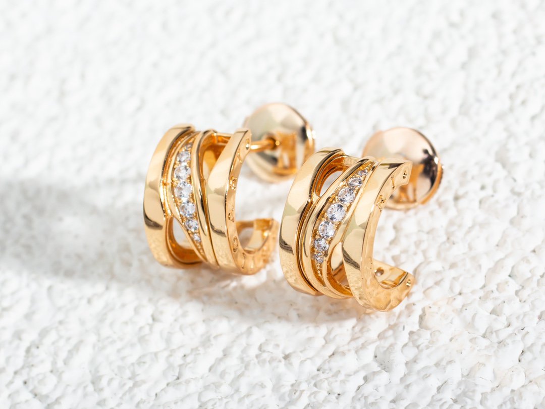[Polaidi Jewelry]ZERO 1 PINK GOLD DIAMONDS EARRINGS