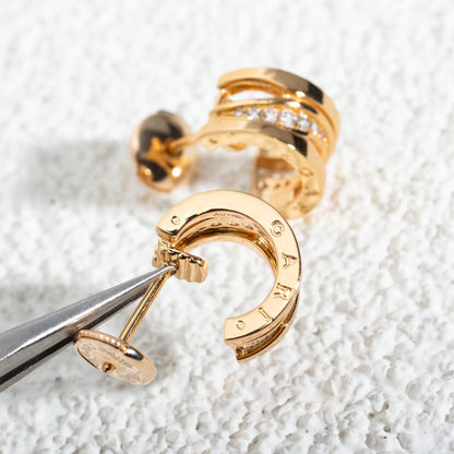 [Polaidi Jewelry]ZERO 1 PINK GOLD DIAMONDS EARRINGS