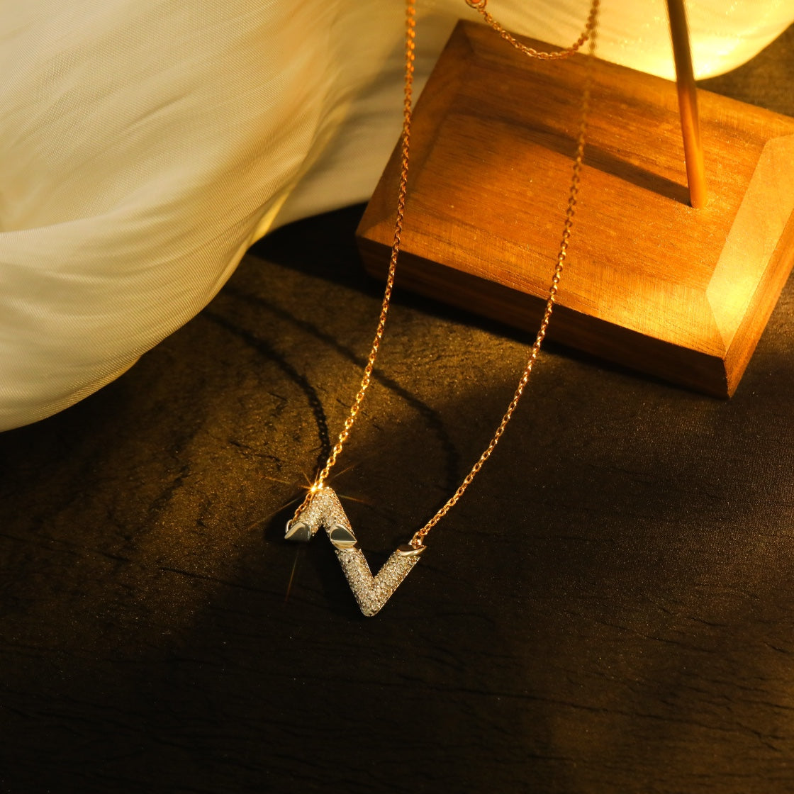 [Polaidi Jewelry]VOLT SILVER DIAMOND PEDANT NECKLACE