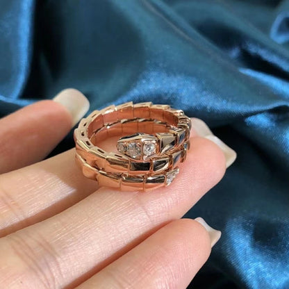 [Polaidi Jewelry]SERPENTS DOUBLE ROW DIAMOND RING