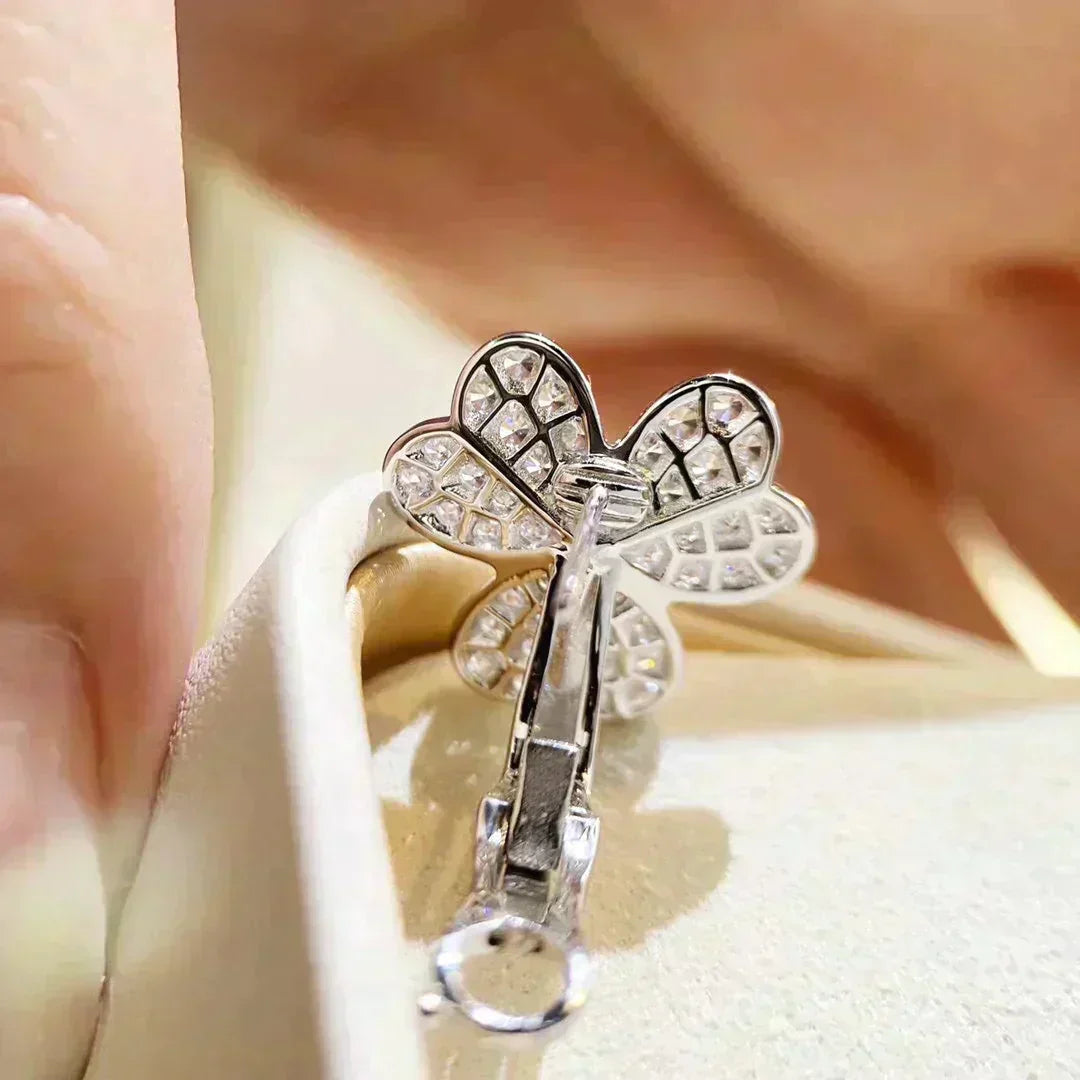 [：Polaidi Jewelry]CLOVER COMOS DIAMOND EARRINGS SILVER