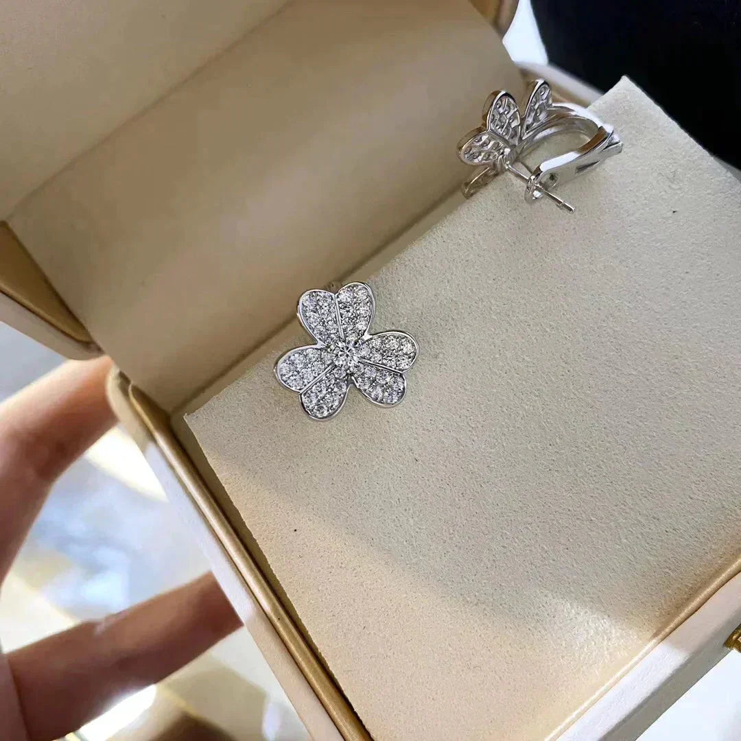 [：Polaidi Jewelry]CLOVER COMOS DIAMOND EARRINGS SILVER