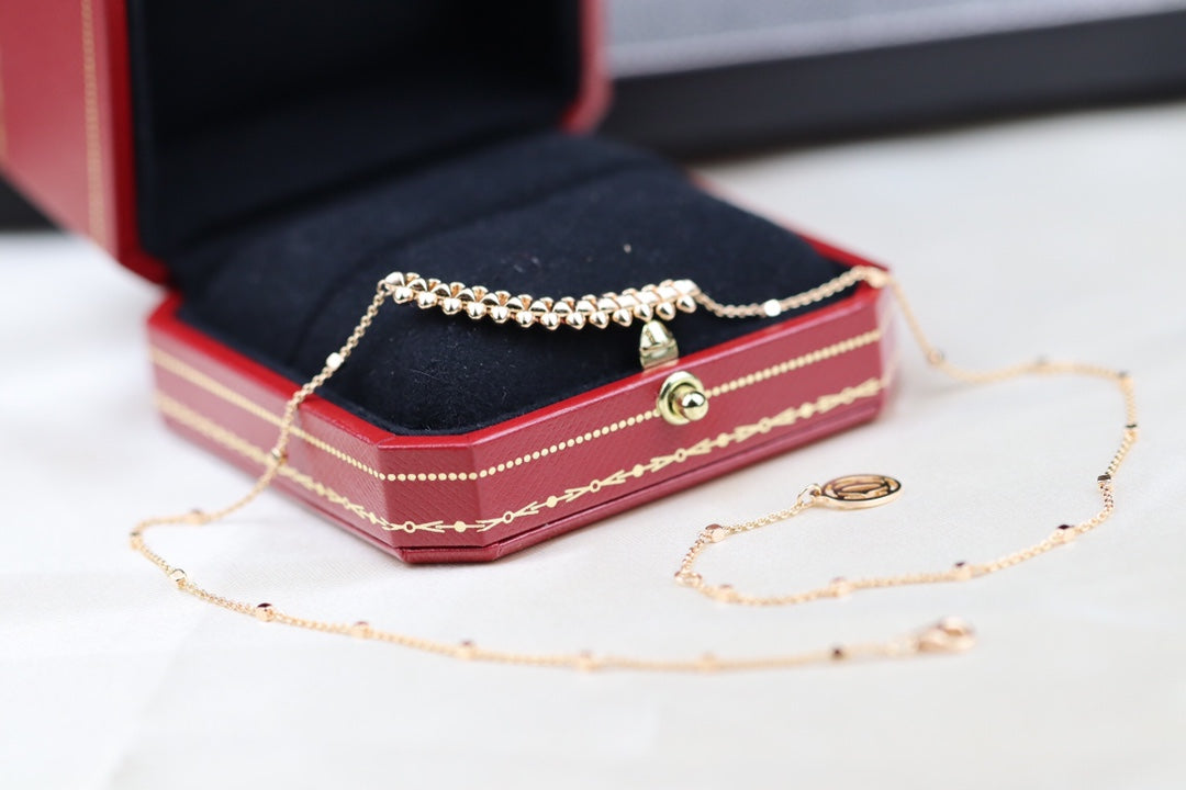 [Polaidi Jewelry]CLASH PINK GOLD NECKLACE