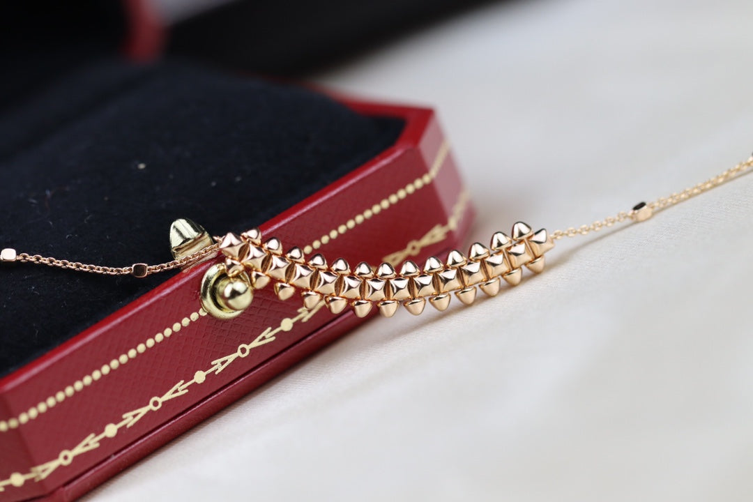 [：Polaidi Jewelry]クラッシュ ピンクゴールド ネックレス
