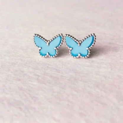 [Polaidi Jewelry]BUTTERFLY TURQUOISE EARRINGS SILVER