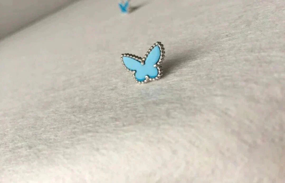[：Polaidi Jewelry]BUTTERFLY TURQUOISE EARRINGS SILVER