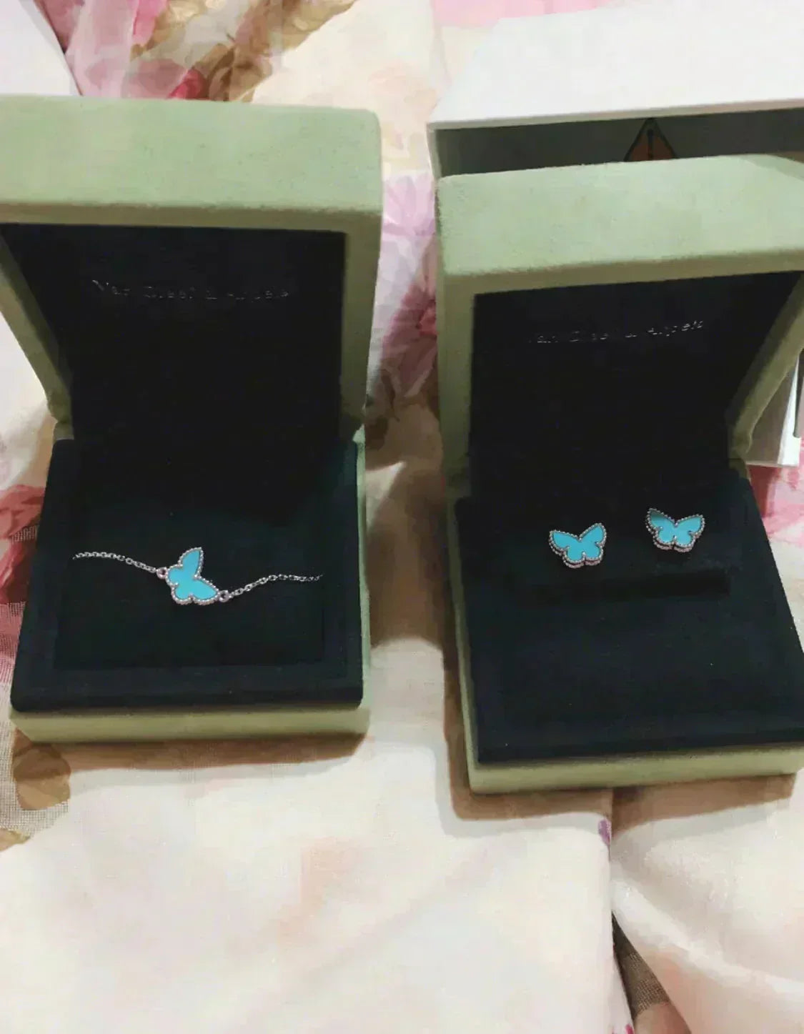 [Polaidi Jewelry]BUTTERFLY TURQUOISE EARRINGS SILVER