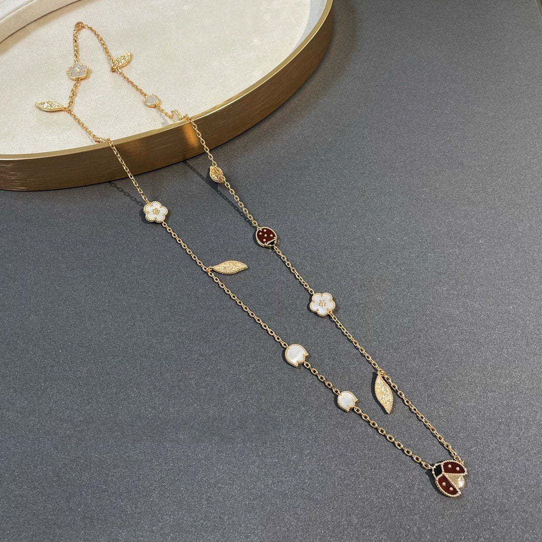 [Polaidi Jewelry]LUCKY SPRING 15 MOTIFS GOLD NECKLACE