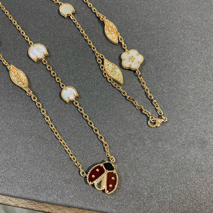 [：Polaidi Jewelry]LUCKY SPRING 15 MOTIFS GOLD NECKLACE